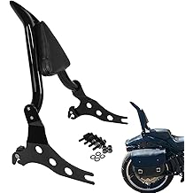 Detachable FLFB FXBR Backrest Sissy Bar Passenger Back Rest Pad w/Docking Hardware Fit for Harley Softail Fat Boy 2018-2024, Breakout 2013-2023 (22" Height, Gloss Black)