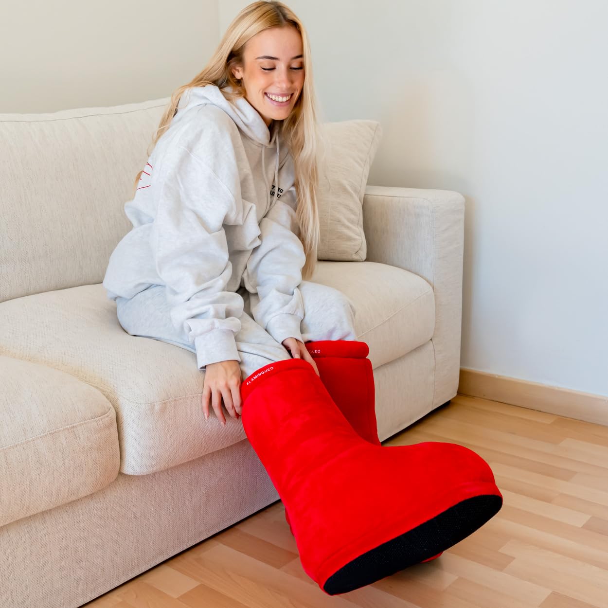 Flamingueo Sneaker Hausschuhe - Pantoffeln Unisex, Hausschuhe Herren, Warme Hausschuhe Damen, Slippers, Hausschuhe Damen Plüsch, Pantoffeln Damen, Lustige Hausschuhe, Coole Hausschuhe, Eine Größe