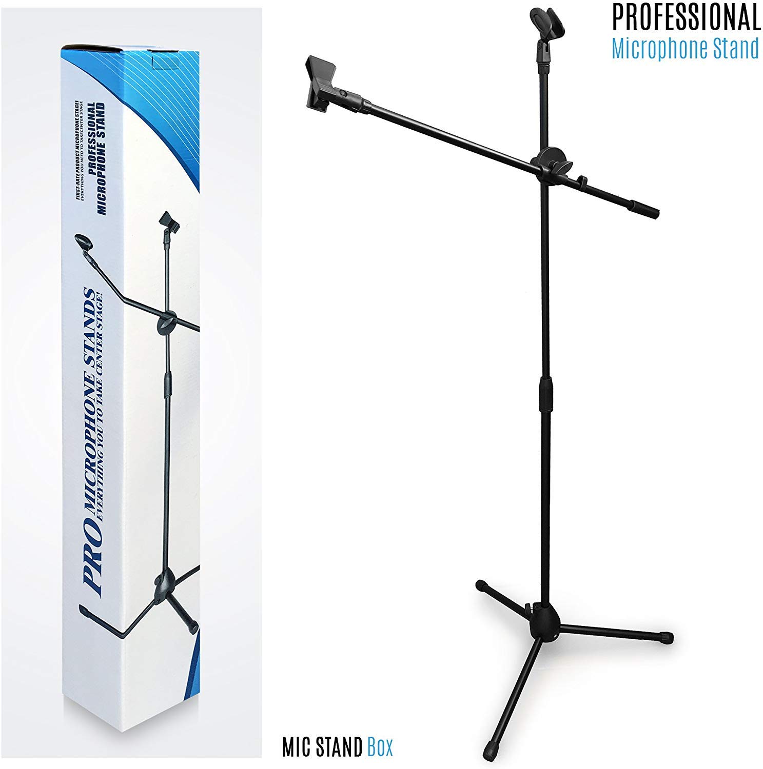 Supporto Asta per Microfono Professionale Regolabile Pieghevole base Tripode 70-150cm
