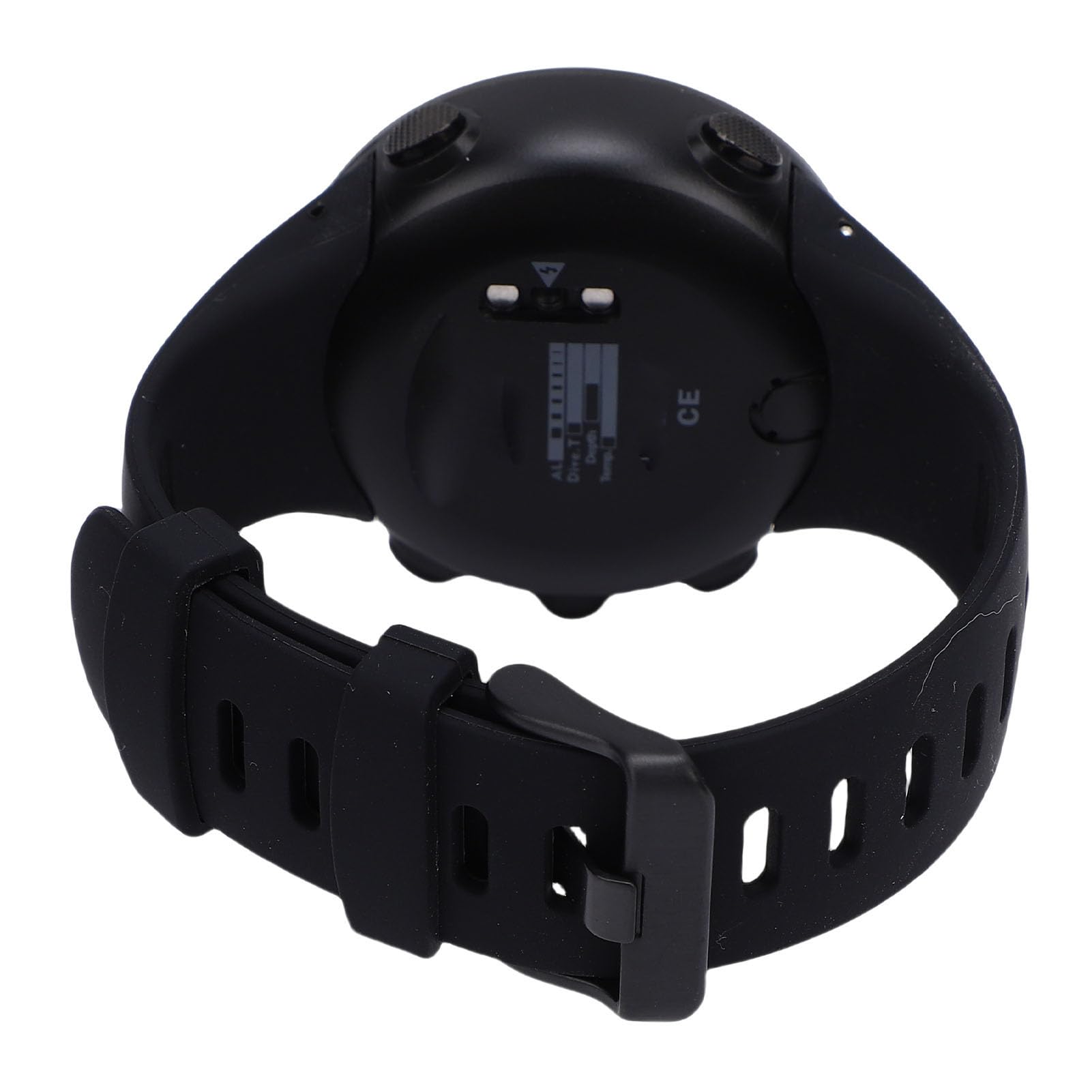 Alomejor Reloj Deportivo Inteligente con Sensor de Profundidad y Barómetro, Carcasa de Acero Inoxidable, Correa de Silicona para Buceo, Snorkel, Apnea
