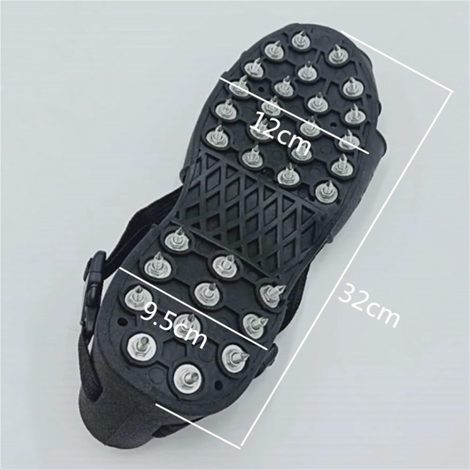 1 paio di ramponi da arrampicata antiscivolo 32 borchie neve artiglio ghiaccio scarpe Spike Grip attrezzatura invernale esterno in acciaio inossidabile per Scarpe da Neve, Protezione sicura