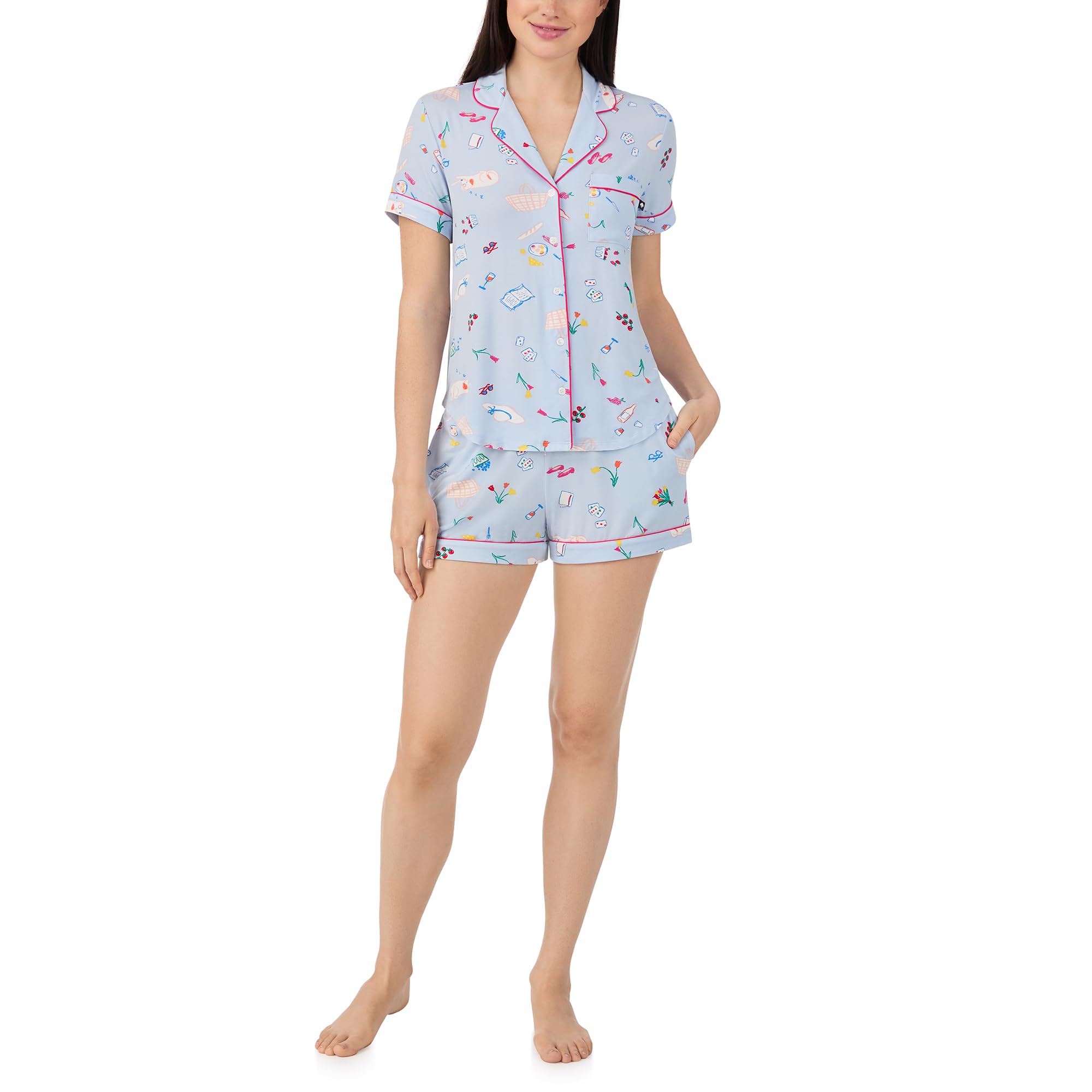 kate spade new york Short Sleeve Boxer PJ Set