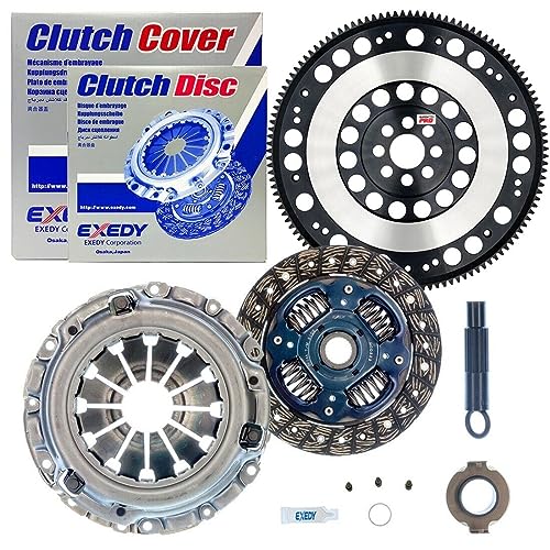Exedy Clutch Kit KHC10 with ClutchMaxPRO Chromoly Flywheel Replacement for 2002-2015 Accord Civic Si Acura CSX ILX RSX TSX K20 K24 2.0 2.4 (CPKHC10-LSF08037-EK)