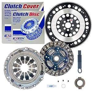 Exedy Clutch Kit KHC10 with ClutchMaxPRO Chromoly Flywheel Replacement for 2002-2015 Accord Civic Si Acura CSX ILX RSX TSX K20 K24 2.0 2.4 (CPKHC10-LSF08037-EK)