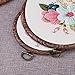 joybest 4 Pcs Embroidery Hoops Set Cross Stitch Hoop Ring Imitated Wood Display Frame-Circle and Oval Hand Embroidery Kits for Art Craft Sewing (Imitated Wood)