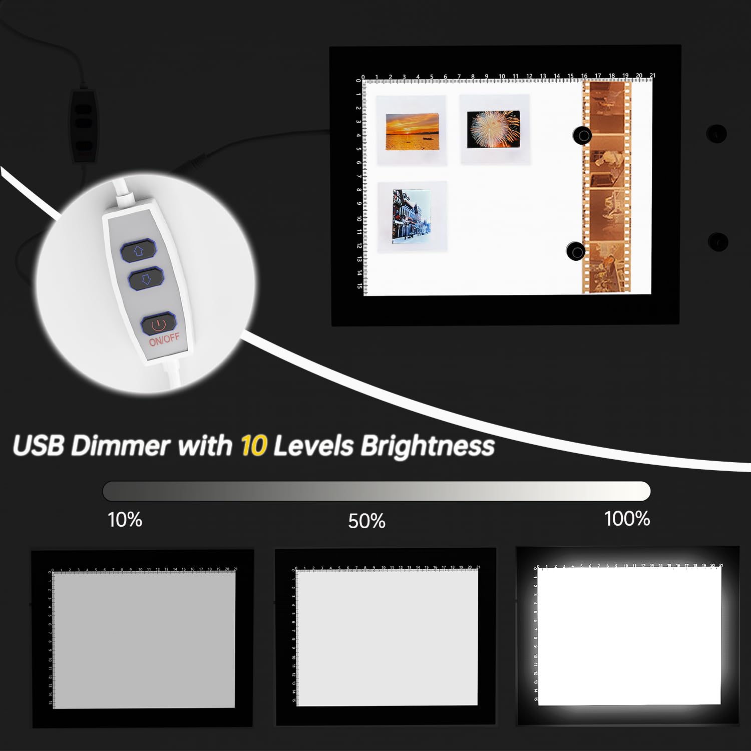 Amazon.com: Magnetic Slide Viewer 8”x6” Light 5600K Ultra-Thin 10