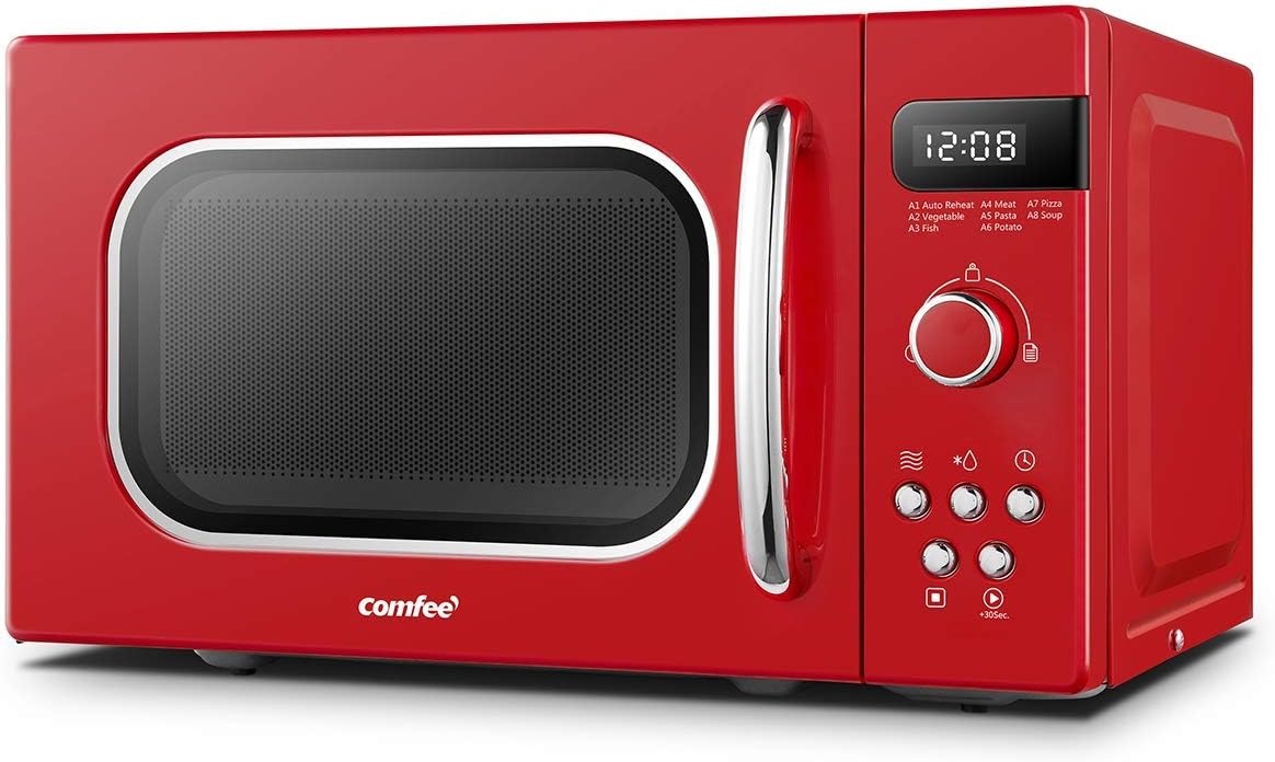 COMFEE' Retro Style 800w 20L Microwave Oven with 8 Auto Menus, 5