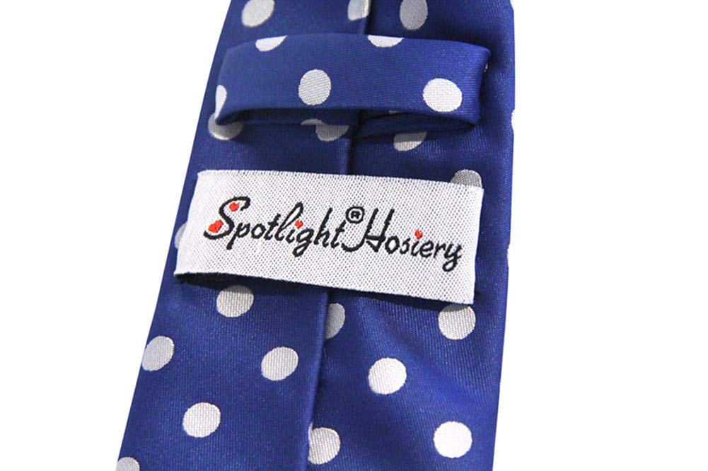 Spotlight Hosiery Men's POLKA DOTS Necktie,Blue/White