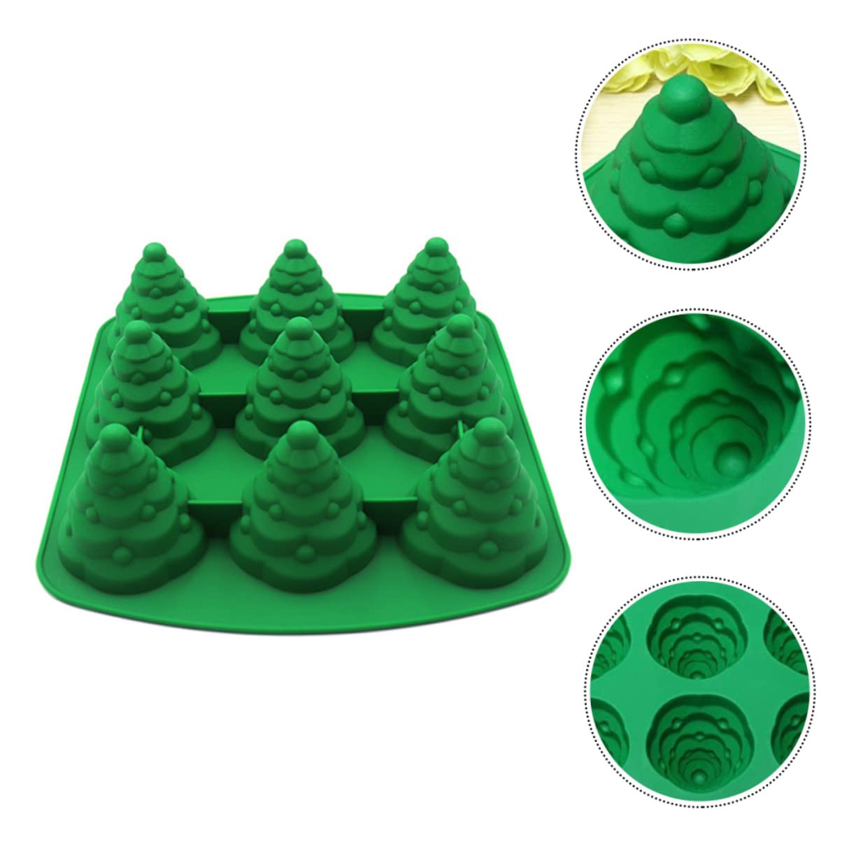 MAGICLULU 2 Pezzi Adorabile Stampo Per Biscotti A Forma Di Albero Di Natale Strumento Unico Per Modellare Il Cioccolato Stampo Da Forno Verde