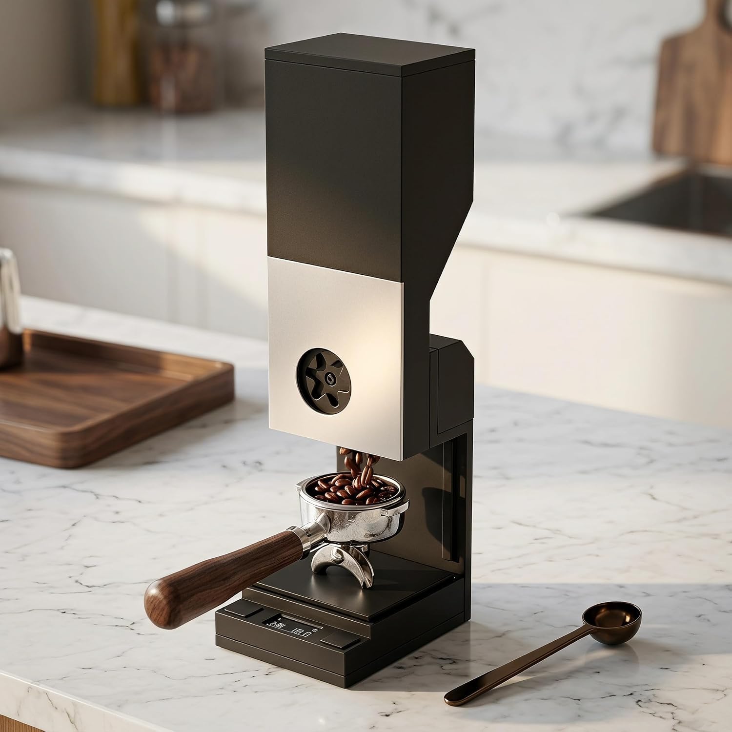 Distributeur de café en grains avec double poids préréglé, étalonnage automatique, capacité de 200 g. Distributeur automatique de café en grains, doseur monodose.