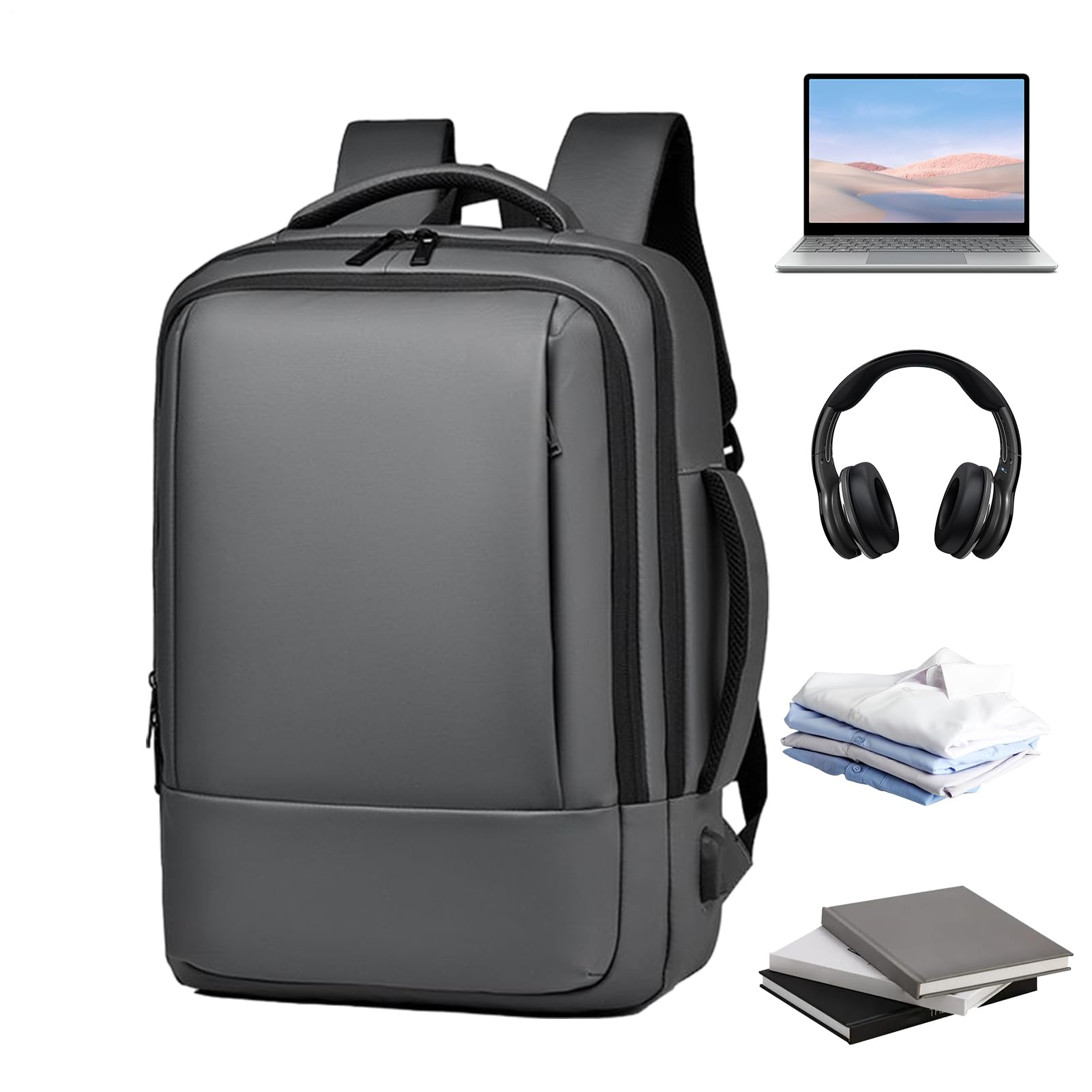 Zaino da lavoro – Borsa professionale espandibile per notebook, grande zaino da viaggio per laptop, borsa da trasporto per adulti, personale, insegnanti, impiegati, pratico accessorio funzionale per