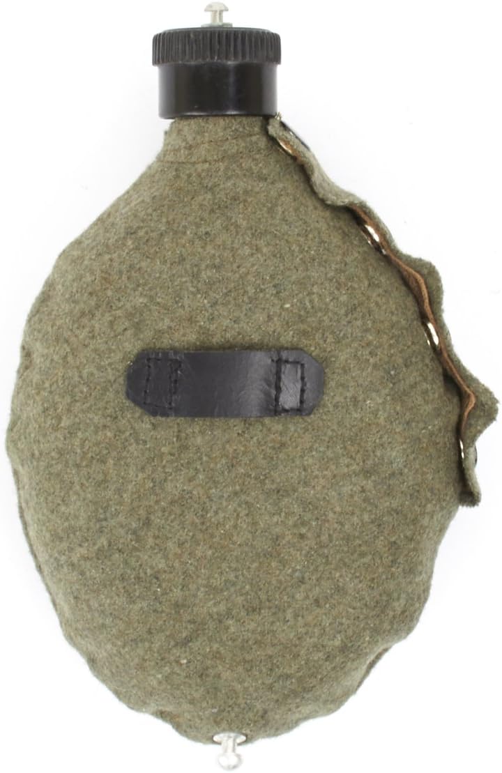 German WWII M31 Aluminum Canteen with Felt Cover