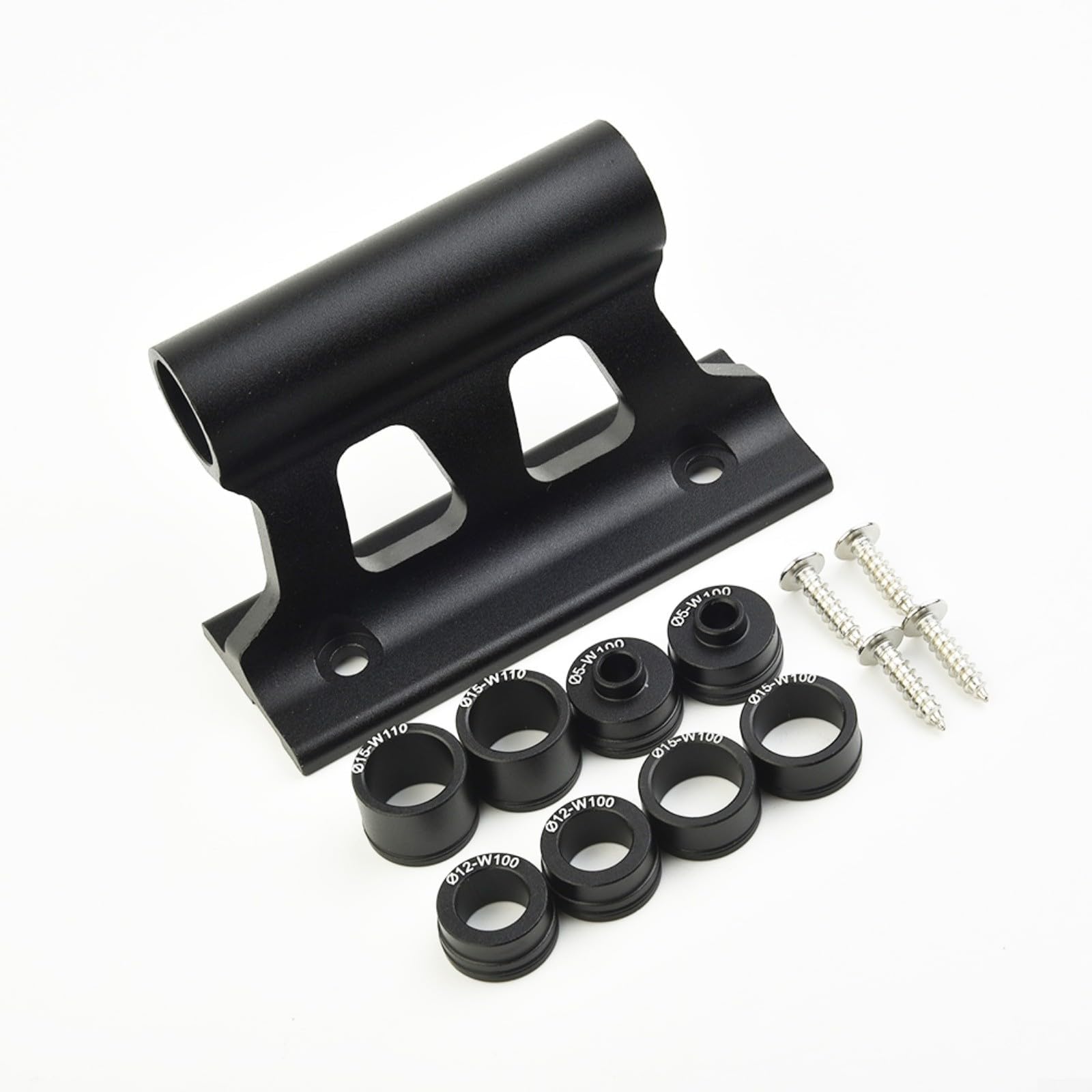 Bike Fork Mount, Bicycle Fork Mount Truck Block, Bike Car Roof Rack Carrier, Quick Release Thru Axle Fitments, 5x100mm/12x100mm/15x100mm/15x110mm Models - Long-Lasting Aluminum (Black) — view 6