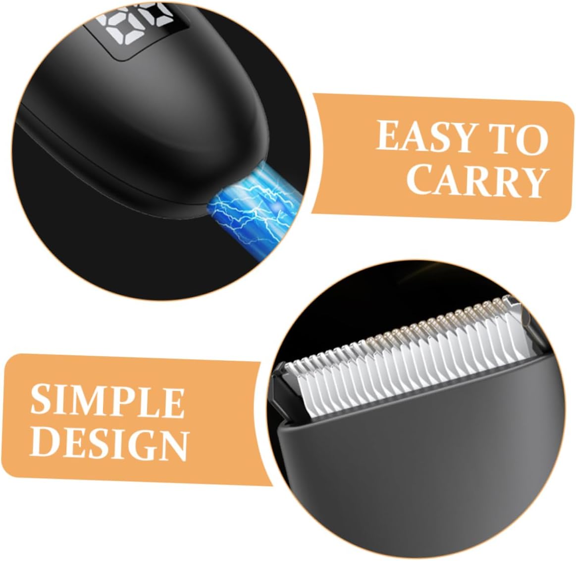 minkissy Electric Trimmer for Men Body and Groin Hair Portable USB Rechargeable Easy to Clean for Shower