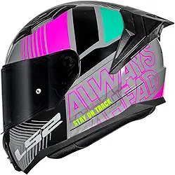 Capacete Feminino Moto Ls2 FF810 Vigo Shift Cinza Rosa