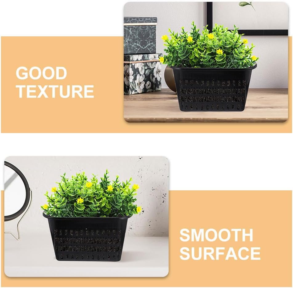LIOOBO 4Pcs Root Control Planting Baskets Hydroponic Net Pots Plastic Mesh Cups for Orchids Vegetables Gardening