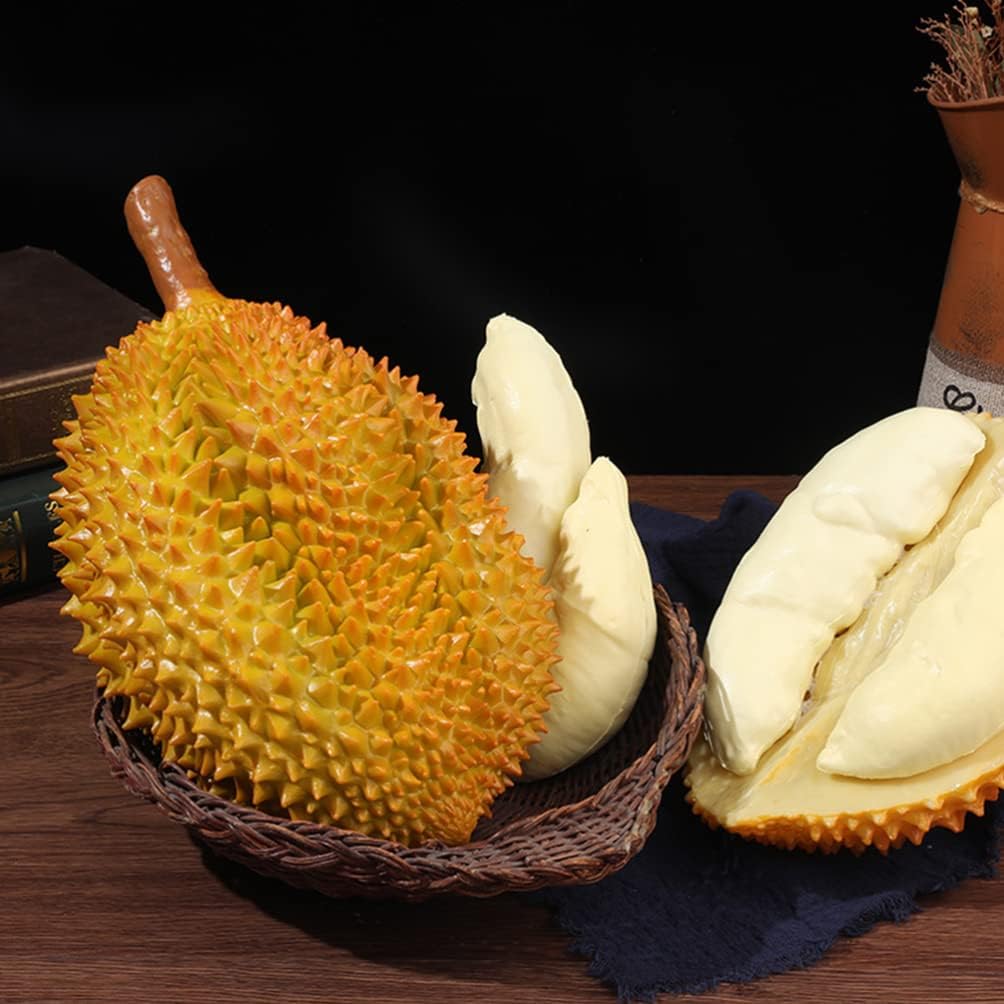 Gadpiparty Artificial Durian Fruit Ornament Fake Fruit Decor for Home Kitchen Table Photo Prop and Educational Display Realistic Imitation Durian 9.84 X 5.90 X 5.90 in