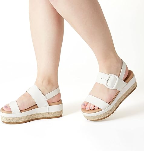 Miniatura 2 de Michael By Michael Shannon Kira - Sandalias clásicas de verano con plataforma para mujer, con puntera abierta, estilo casual