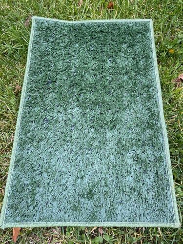 PFOTENWUNDER® 3x-11x Ersatz-Kunstrasen für Hundeklo, Hundetoilette Gras, Easy-Wash, für Hundeklo Hundetoilette mit 63x51cm, kleine Hunde Balkon Indoor WC Welpen-Klo, 3X Kunstrasen
