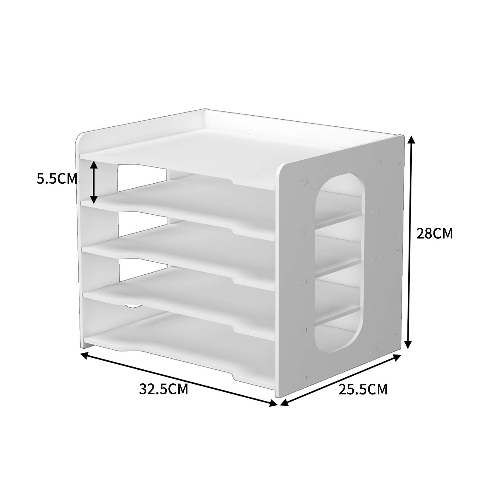 PUNCIA 5 Layer Office Paper Organizer Desk File Holder
