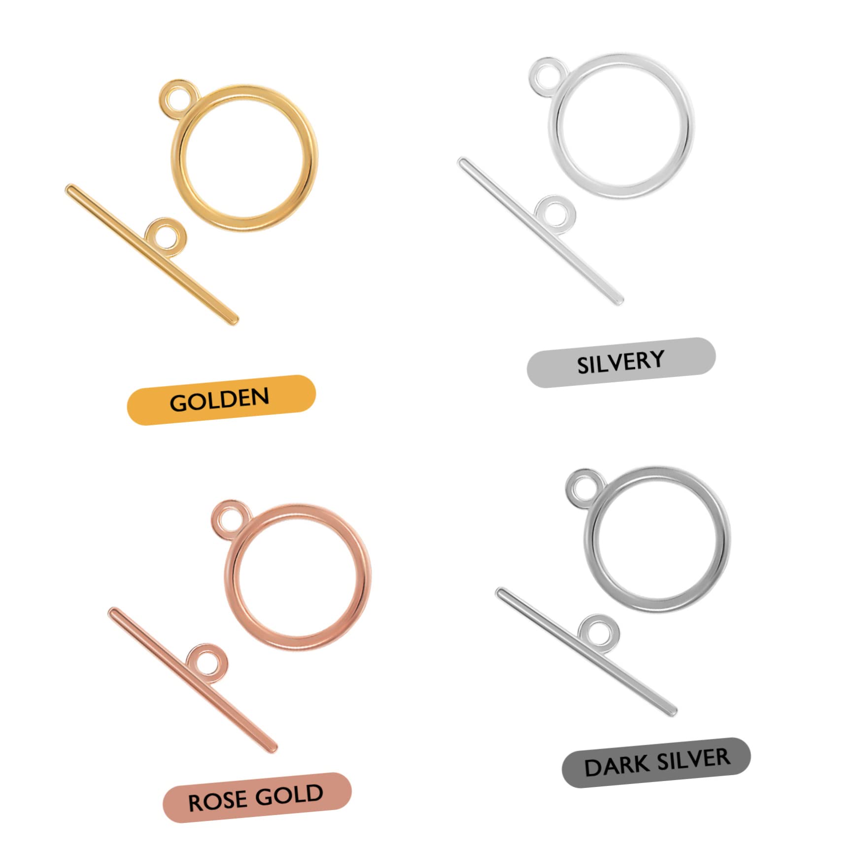 SHINEOFI 3 Cajas botón accesorios manualidades brazalete suministros de abalorios para hacer joyas dimensionador brote de joyas llavero cierres para collar broches para pulseras aleación