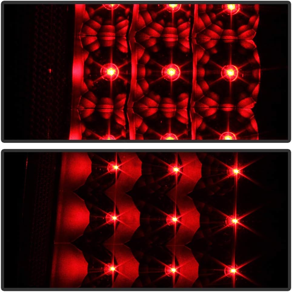 ACANII - For 2009-2014 Ford F150 Pickup Truck Black Housing Smoked Lens LED Tail Lights Brake Lamps Assembly Left+Right