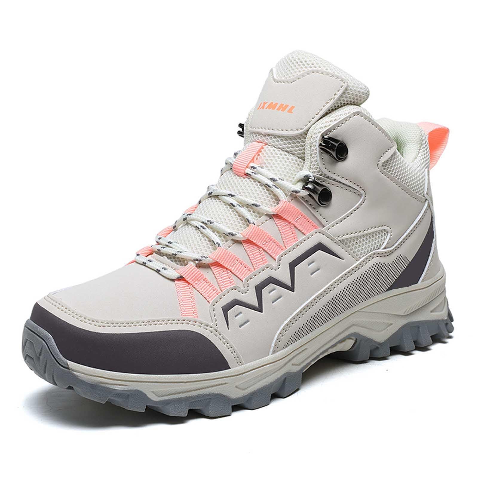 Scarpe da Trekking alla Moda, Alte in Pelle, da Esterno, per Coppie e Avventure di Corsa/1