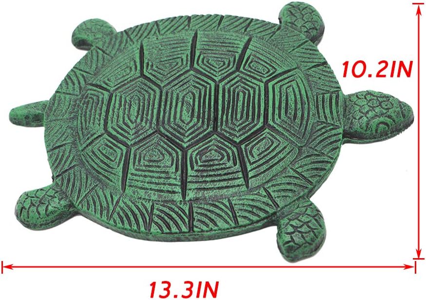 MDLUU Tortoise Stepping Stone, Cast Iron Flagstone, Decorative Turtle Stepping Stone for Lawn, Yard, Garden Walk Way, 13.3"×10.2" : Patio, Lawn & Garden