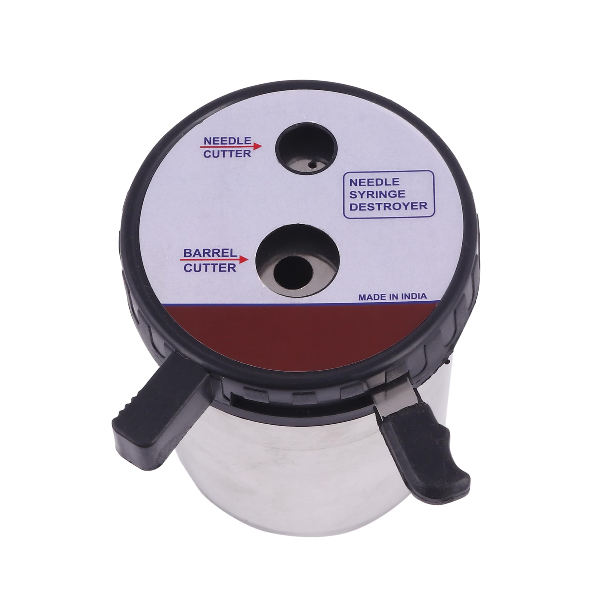 AKH69 Stainless Steel Manual Needle Cutter & Syringe Destroyer with Handle | Medical Waste Disposal Container-image-23