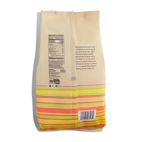 Miniatura 2 de 365 by Whole Foods Market, Chips de tortilla de maíz blanco orgánico estilo restaurante sin sal, 14 onzas
