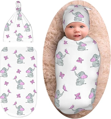 WELBB Dog Paws - Manta para bebé recién nacido, con gorro, manta elástica personalizada para recibir, artículos esenciales para recién nacidos, para disponible en Yaxa Peru