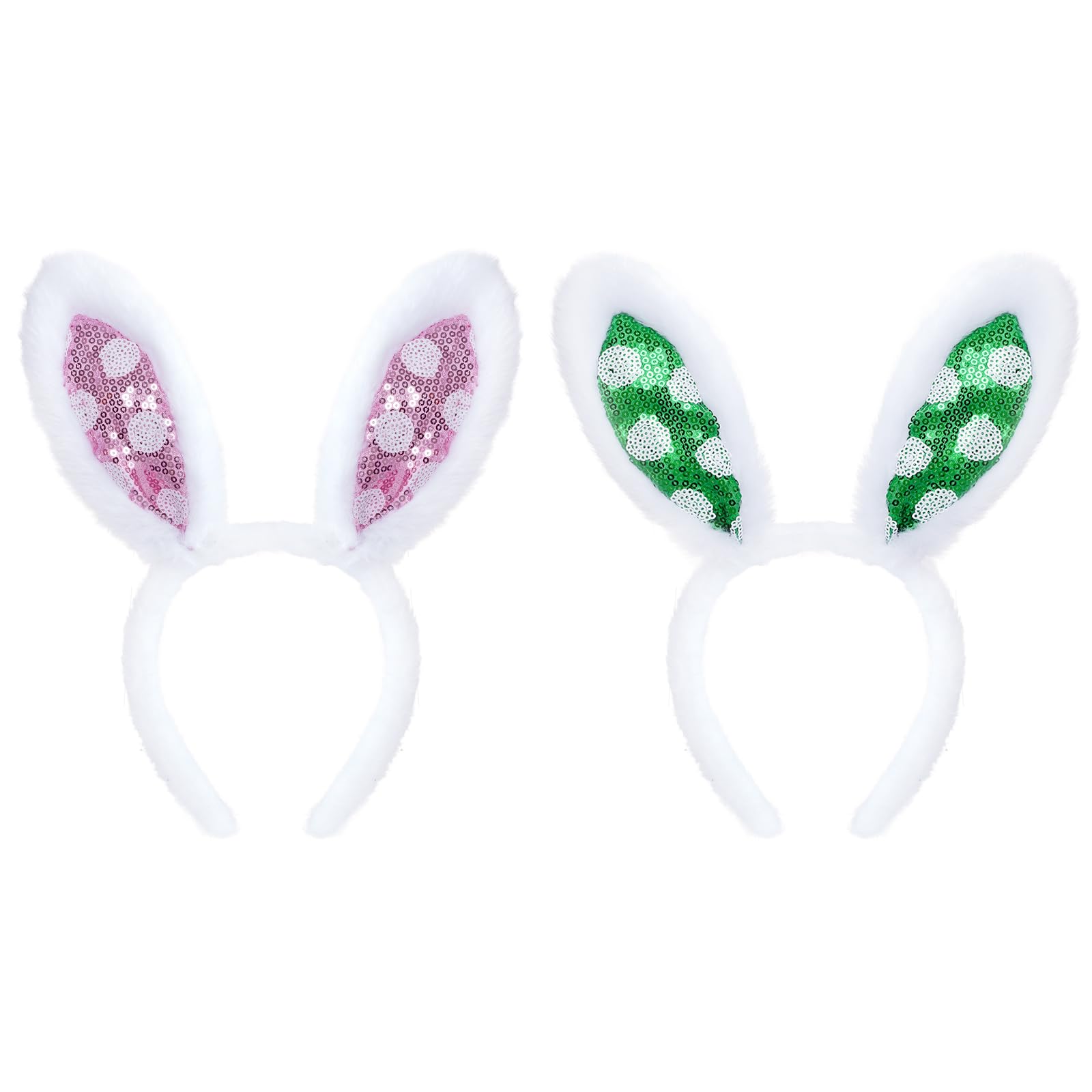 Women’s Glitter Bunny Ears Costume Accessories Flexible Headband for Parties Bunny Headband- Easter Headband- Headbands for Girls- Rabbit  main image 2