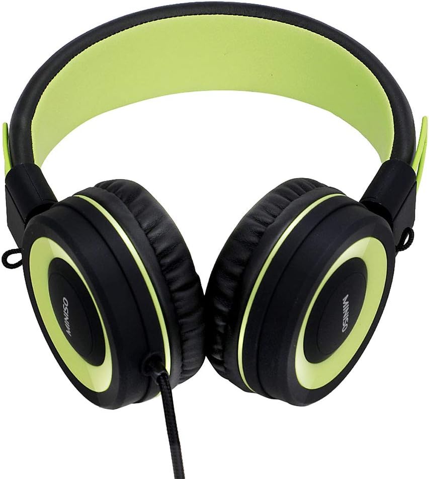 Miniso Foldable Head Phone (Green+Black)