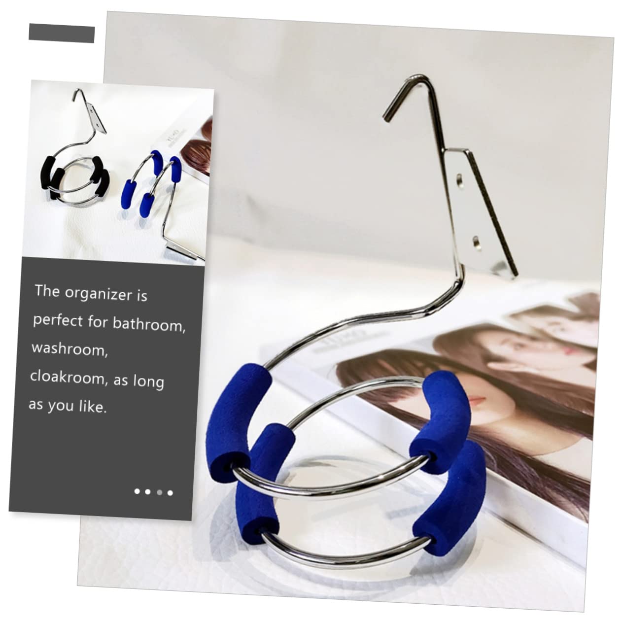 SHERCHPRY 3 Sätze Haartrocknerhalter Lockenwickler Haartrockner-organizer Halter Für Die Aufbewahrung Eines Haartrockners Wandregal Für Haartrockner Fönständer Rostfreier Stahl 2 Stück * 3