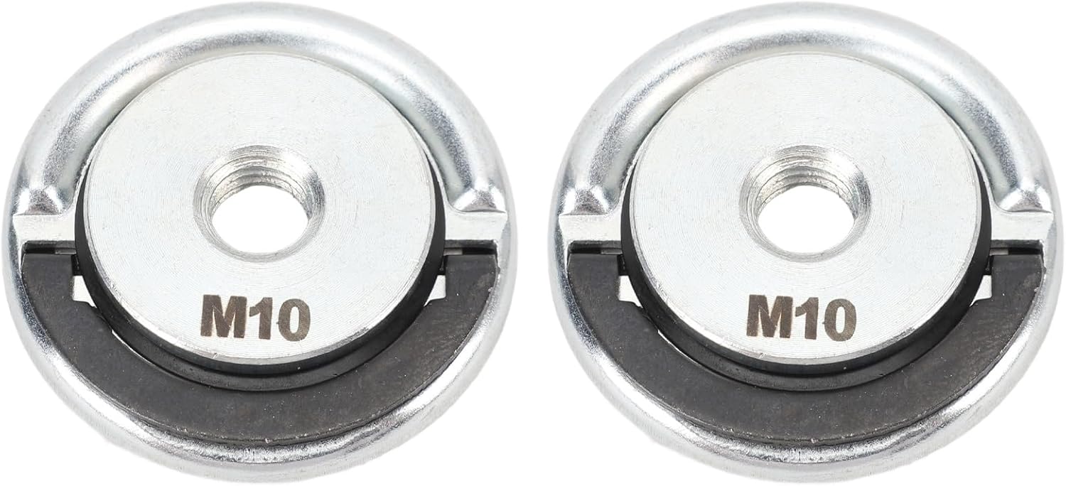 Flange Nut for Angle Grinder, Quick Clamping Nut for M10 Grinder Diameter 45 mm Wear Resistant High Strength for Grinding Wheel