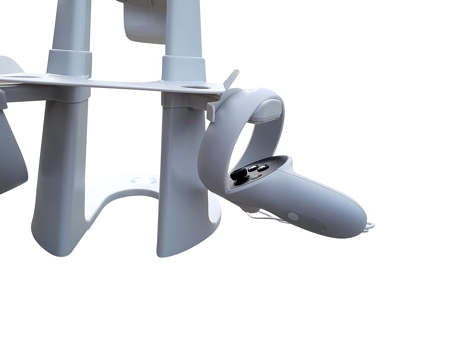 TNE VR Stand Headset and Controller Display Holder Mount Station for Quest 2/Quest and Rift S Virtual Reality Gaming System (White)