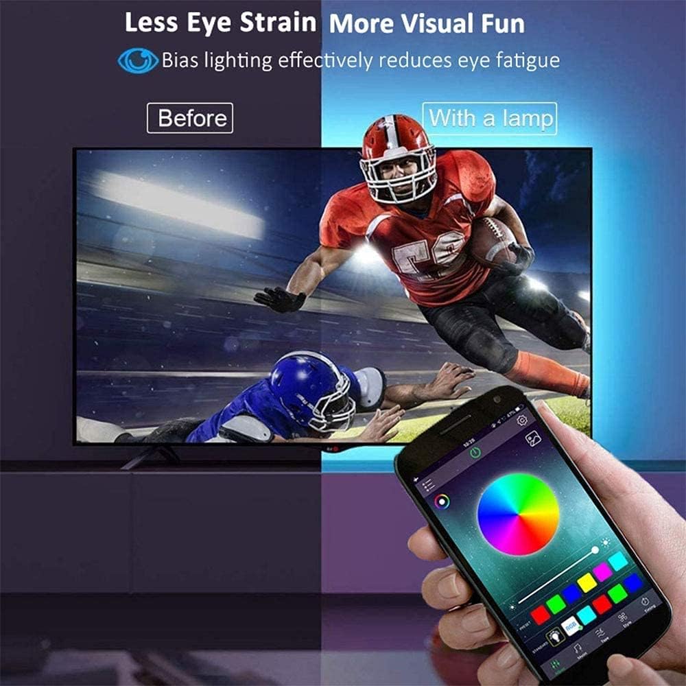JESLED Bluetooth LED Light Strip, 32.8ft Color Changing LED Strip Lights for Bedroom, Music Sync Smart RGB Neon Lights Strip with RF Remote, Rope Light for Home Kitchen Cabinet Party Decoration.