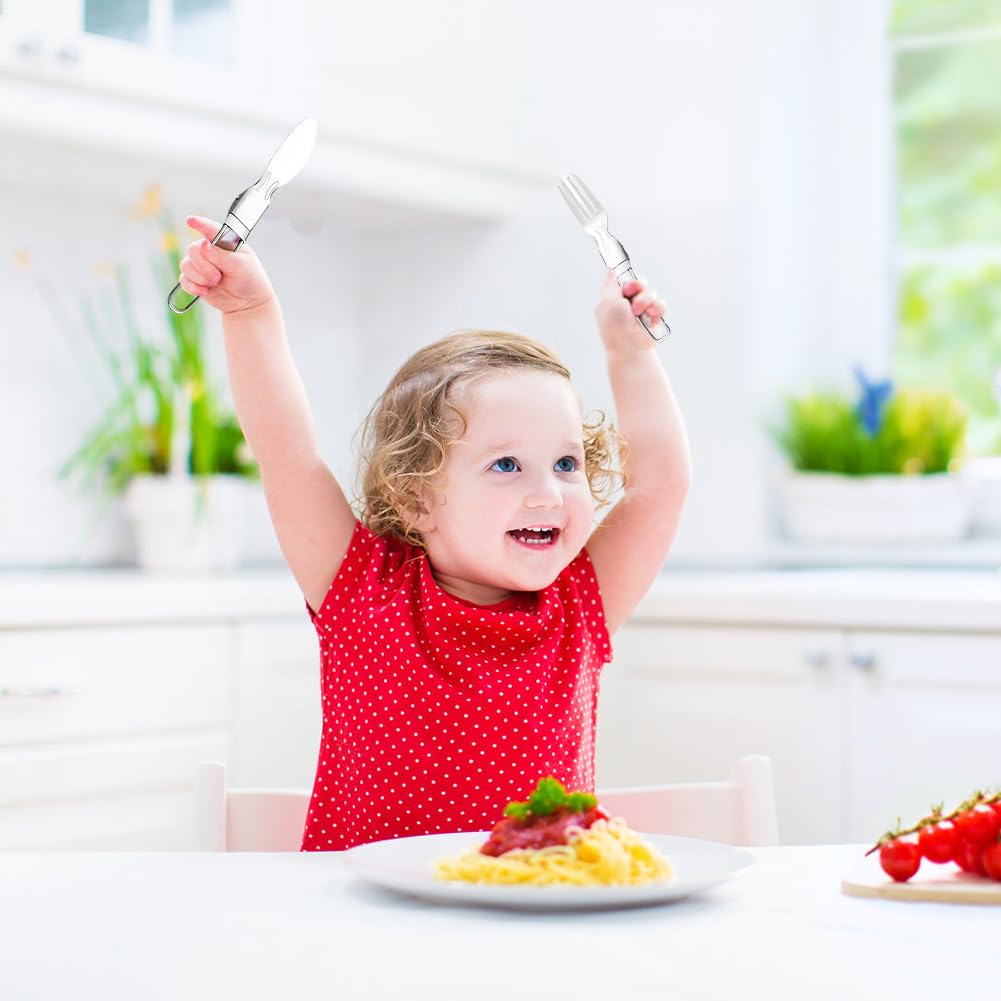 Couverts Camping Pliables 5 Pièces - Couverts En Acier