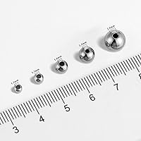Vista 4 de Stainless Steel Beads Bulk [6mm/200PCS] Round Metal Spacer Beads Bulk for Jewelry Making Acero inoxidable