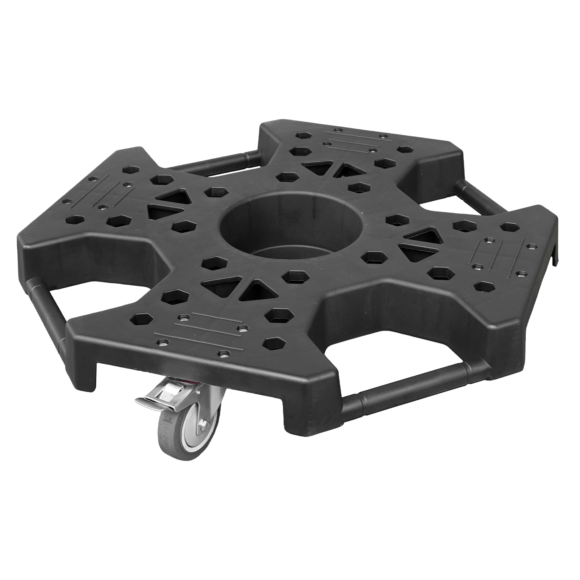 KUNZER 7FR80 Felgen- und Reifenrangierer Ø 800 mm, Transporthilfe, Bremse | für bis zu 8 Auto-Reifen, 200 kg, mit Ablage, Tragkraft 200 kg, Durchmesser 800 mm, Höhe 150 mm, Bodenfreiheit 75 mm