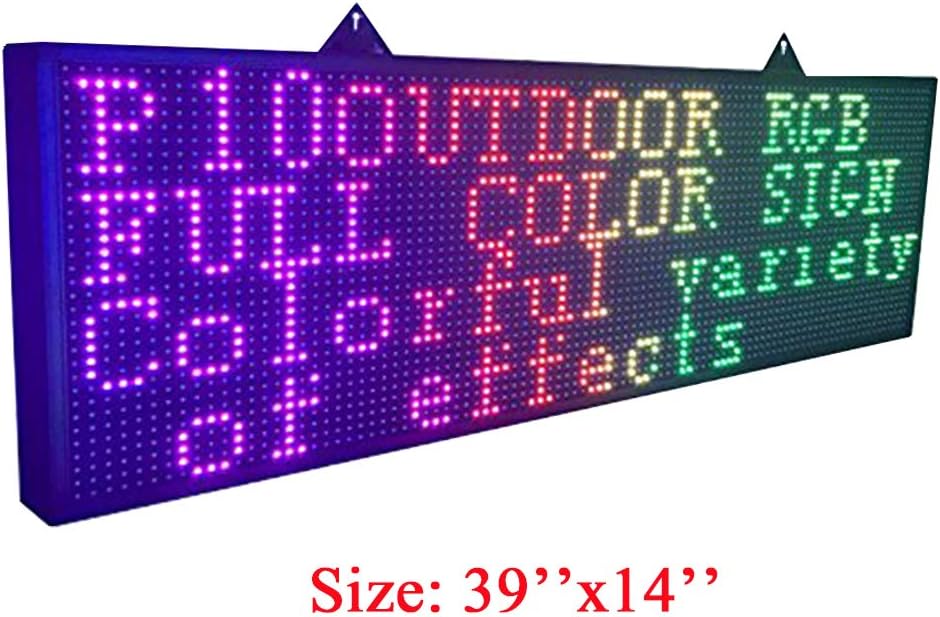 39"(L) x 14"(H) Full Color RGB Programmable Led Sign with Scrolling Message Display for P10 Fully Outdoor use led Display