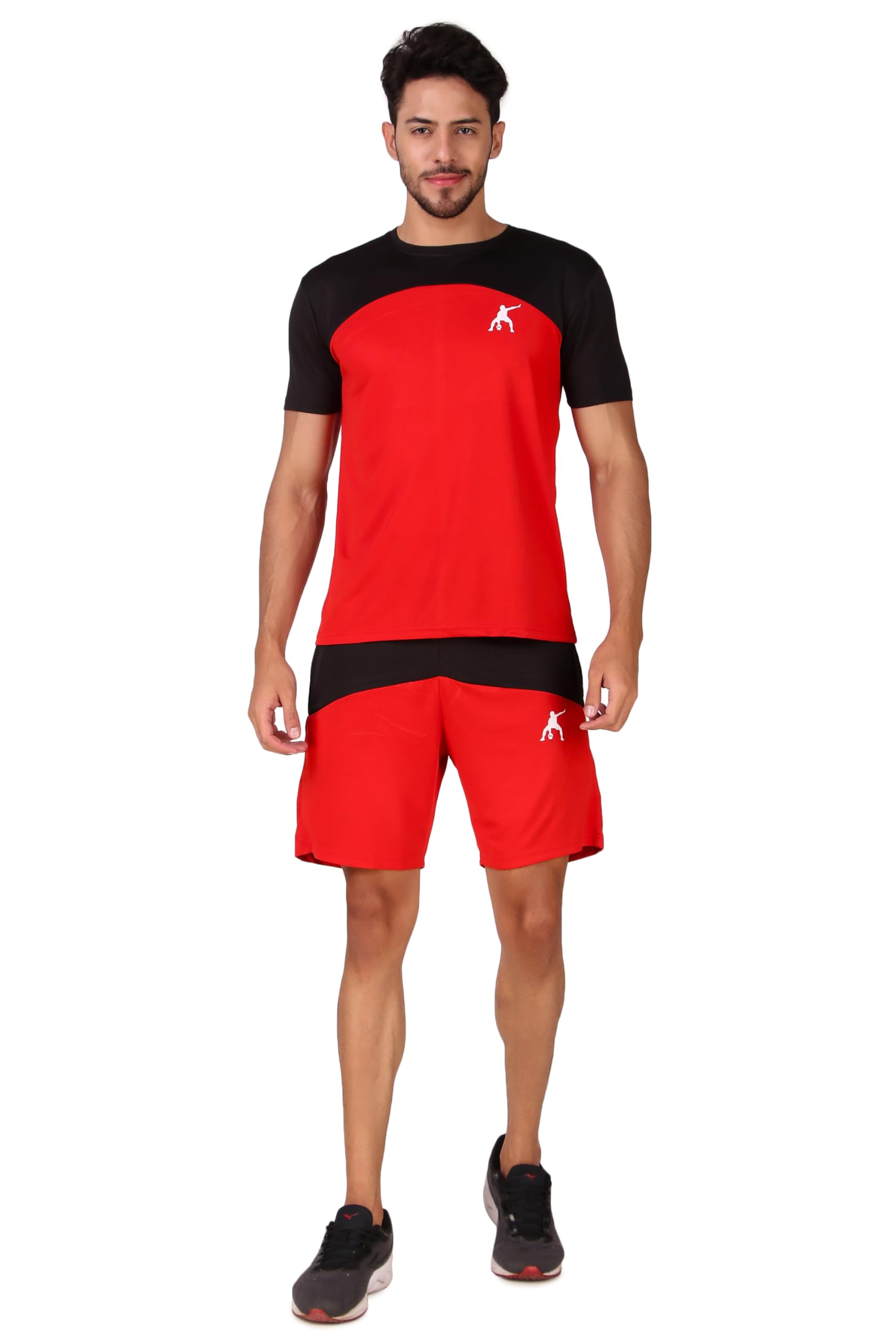 Preen Colorblock Men Co-ords Track Suit, Night Suit Set, Shorts and Tshirt Set-picture-55