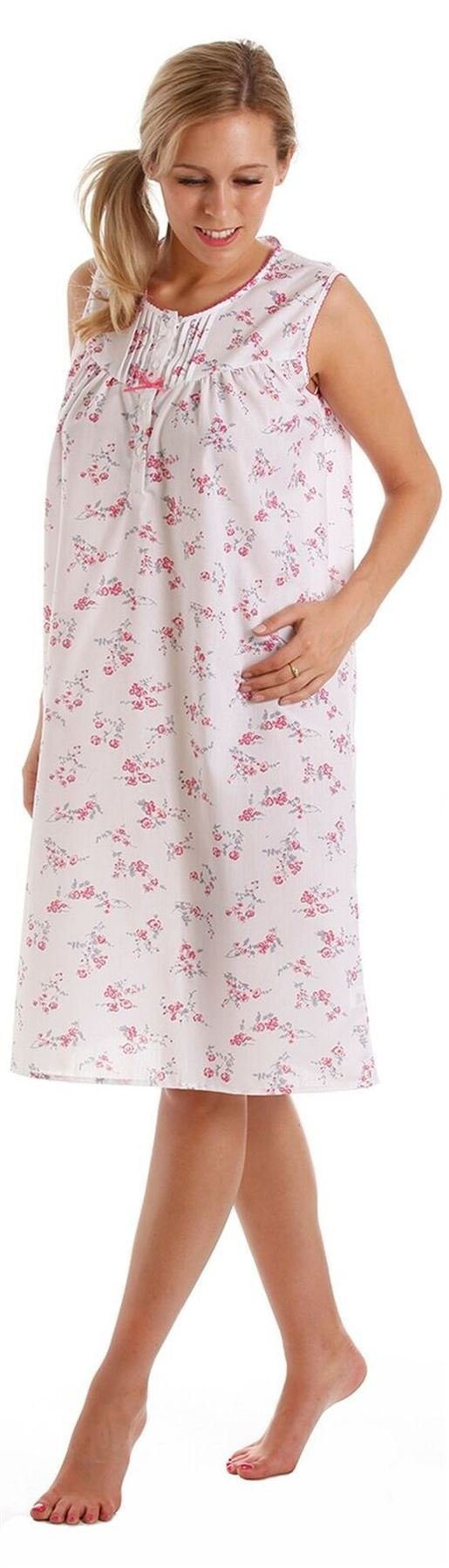 Lady Olga Women's Pink Poly Cotton Sleeveless Summer Nightie 24317 26-28