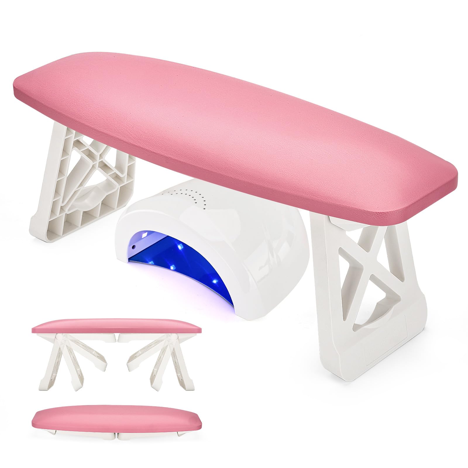 Nail Arm Rest for Nails Tech Must Have, 15.2 Inches Large Foldable Hand Rest Foot Stand Cushion Pillow for Clients, Manis & Pedis Supplies for Nail