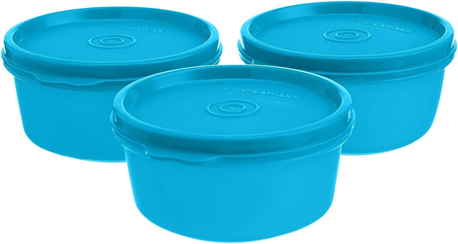 Signoraware Tiny Wonder Container Set, 200ml, Set of 3, T Blue