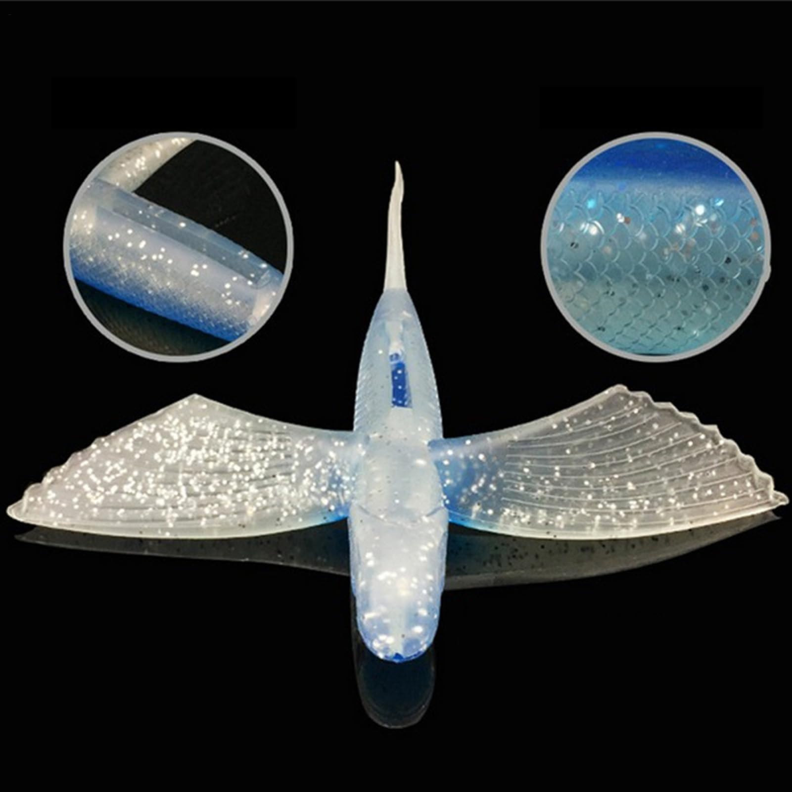 Esca volante, simulazione bionica, esca morbida per tonno, pesca in acqua salata, per martine, tonno, sgombro, acqua di mare, esca artificiale morbida