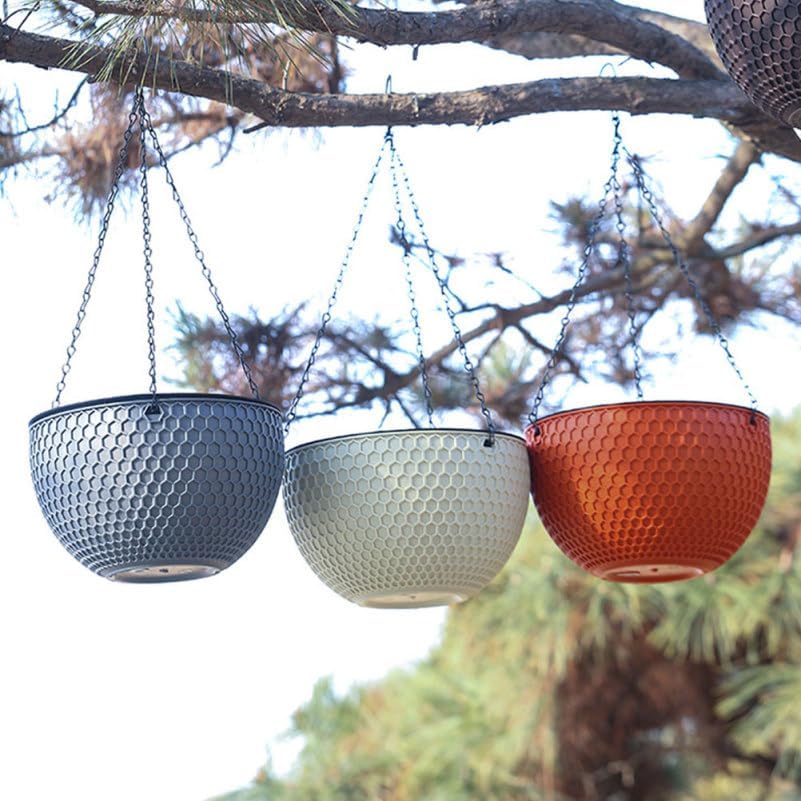 Miniatura 7 de Maceta de pared para decoración al aire libre, macetas colgantes para interiores, 2 piezas, maceta para plantas, cesta de plantas, alambre