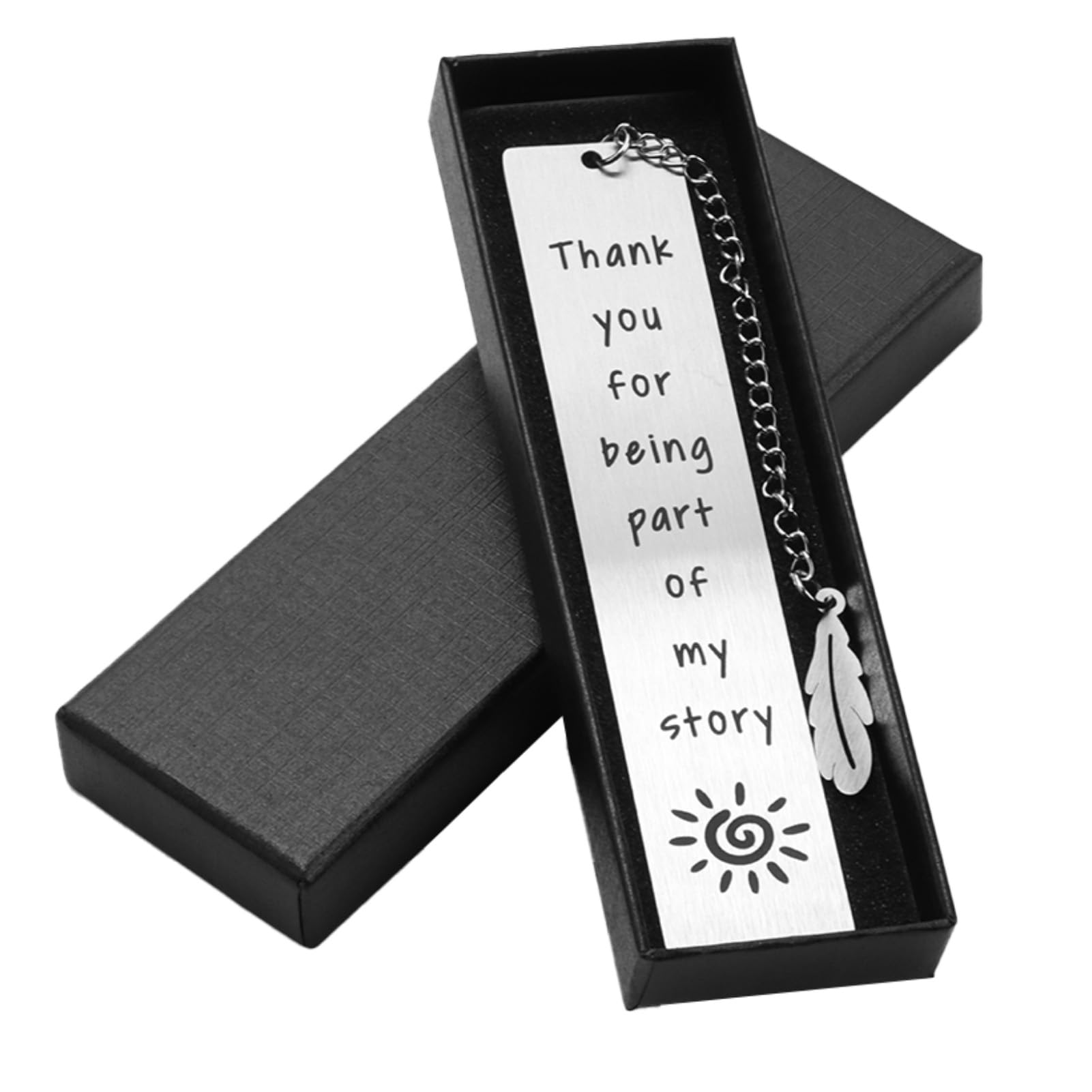 Silver Metal Bookmark, Personalised Bookmarks with Premium Gift Box with Pendant