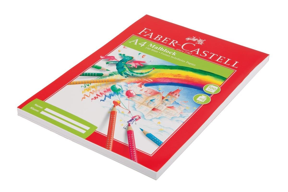 Faber-Castell 120148 - Eco Farbstifte, 48er Kartonetui inklusive Spitzer (5x Stifte Box + 5x Malblock)