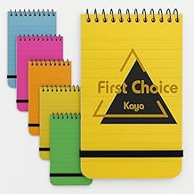 6-Pack Mini Neon Spiral Notepads – Compact 7.5 × 13 cm, Spiral Binding, Elastic Band, 50 Sheets Each – Vibrant, Durable & Ideal for School, Travel & Gift